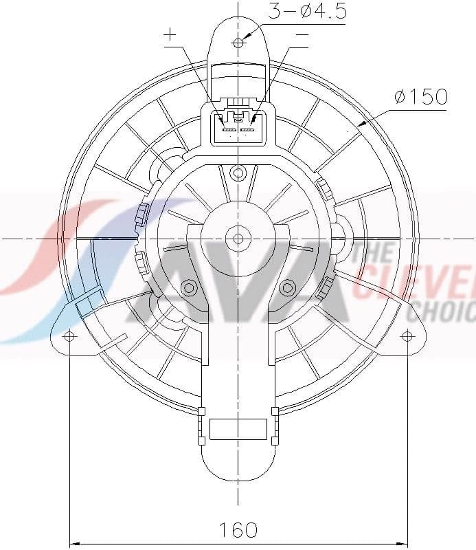 fd8727 AVA Quality Cooling Вентилятор салону