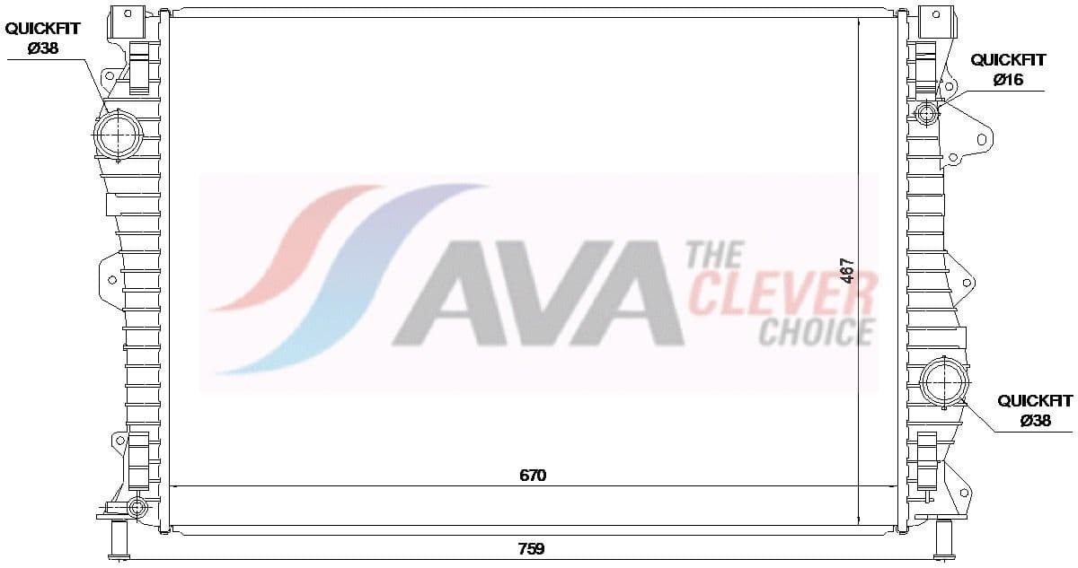 au2357 AVA Quality Cooling Радіатор охолодження двигуна