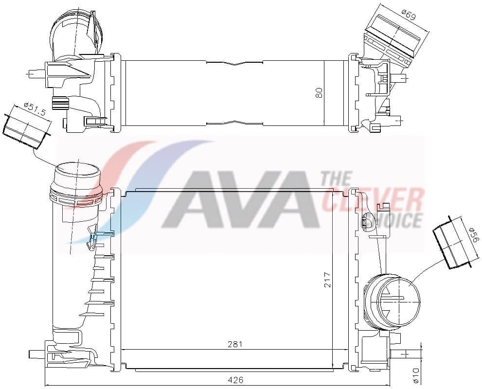 rt4698 AVA Quality Cooling Інтеркулер