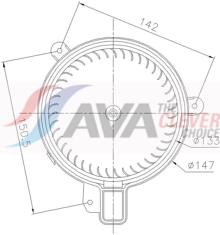 vn8470 AVA Quality Cooling Вентилятор салону