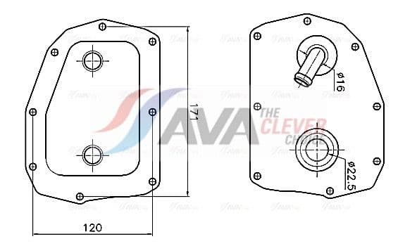 ms3781 AVA Quality Cooling Масляный радиатор двигателя