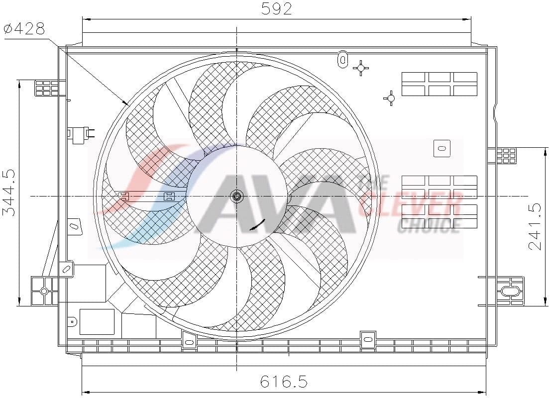 pe7441 AVA Quality Cooling Вентилятор системы охлаждения двигателя