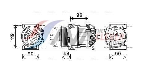 alak125 AVA Quality Cooling Компресор кондиціонера для Alfa Romeo Giulietta