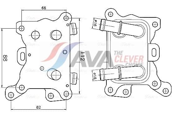 ms3787 AVA Quality Cooling Масляный радиатор двигателя
