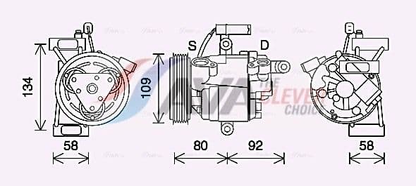 toak734 AVA Quality Cooling Компрессор кондиционера