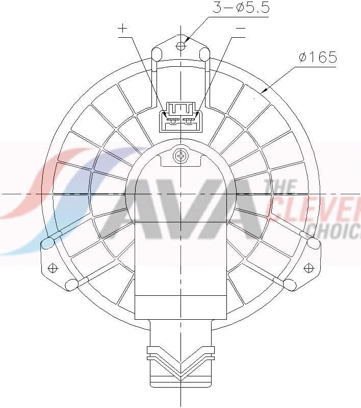 fd8725 AVA Quality Cooling Вентилятор салону