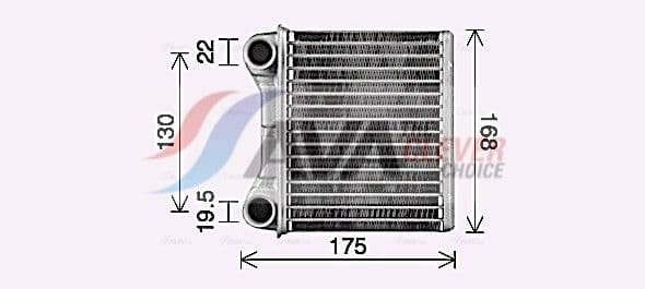 ms6762 AVA Quality Cooling Радіатор пічки