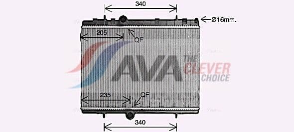 cn2328 AVA Quality Cooling Радиатор охлаждения двигателя