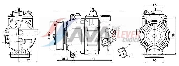 vnak447 AVA Quality Cooling Компрессор кондиционера