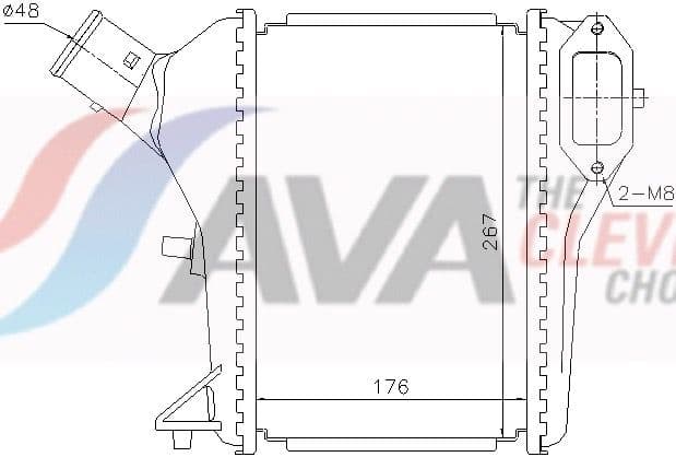 hd4344 AVA Quality Cooling Інтеркулер для Honda CR-V