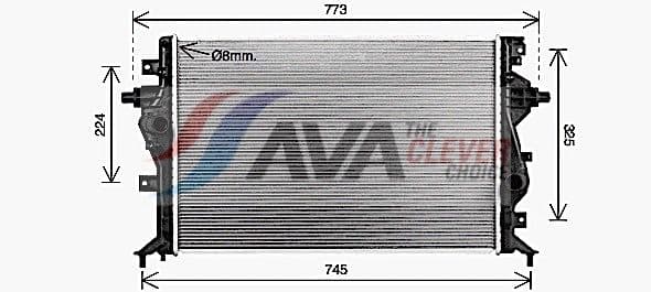 ka2331 AVA Quality Cooling Радиатор охлаждения двигателя