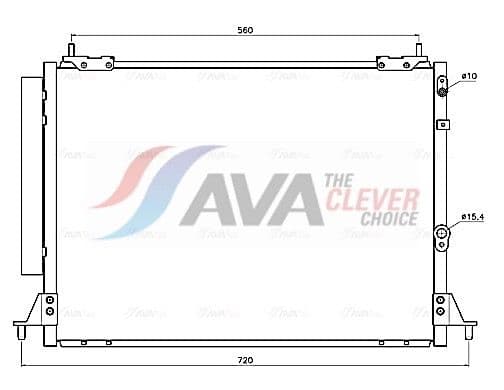 to5795d AVA Quality Cooling Радіатор кондиціонера для Toyota Hiace