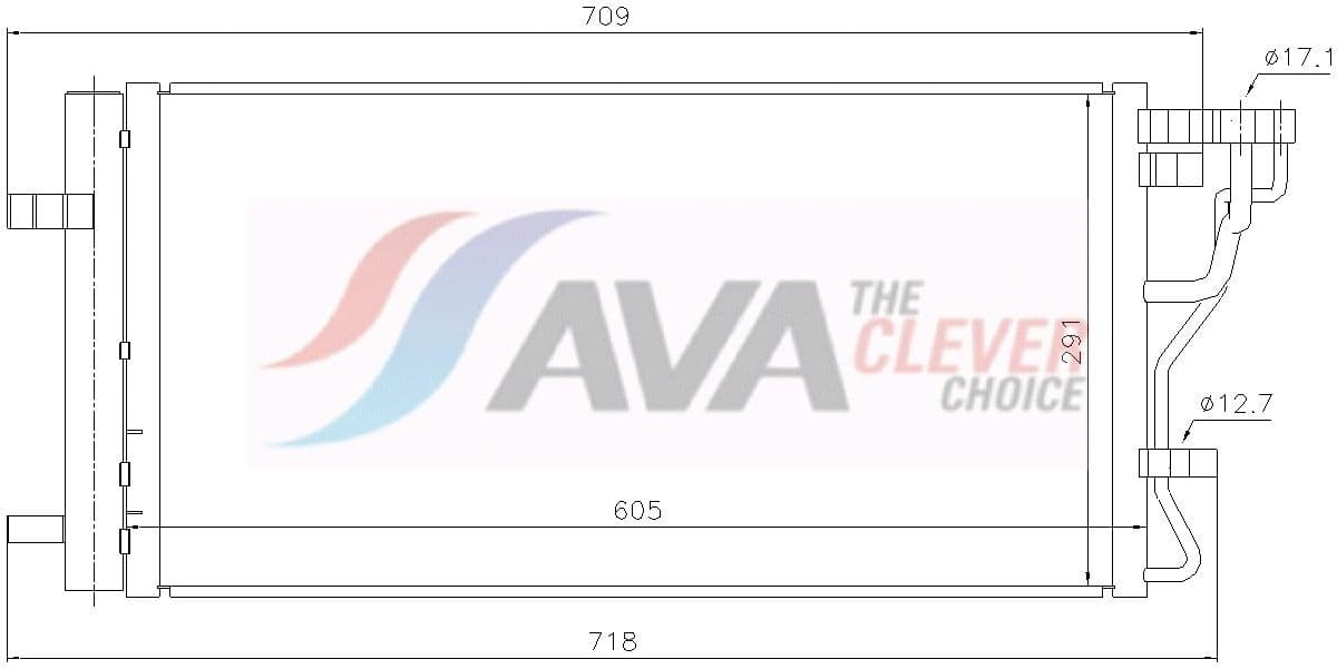 hy5611d AVA Quality Cooling Радіатор кондиціонера для Hyundai Kona