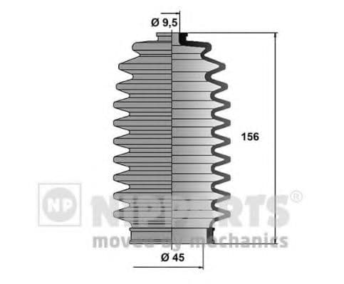 J2844004 Nipparts Пильник кермової рейки
