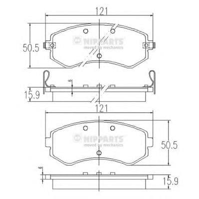 J3601060 Nipparts Гальмівні колодки