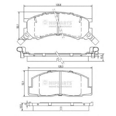 J3602050 Nipparts Гальмівні колодки