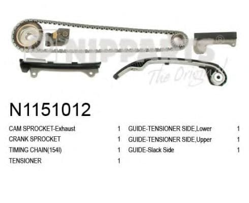 N1151012 Nipparts Комплект ланцюга ГРМ