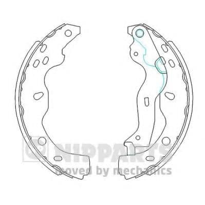 N3508029 Nipparts Гальмівні колодки