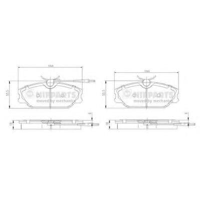 N3600917 Nipparts Тормозные колодки