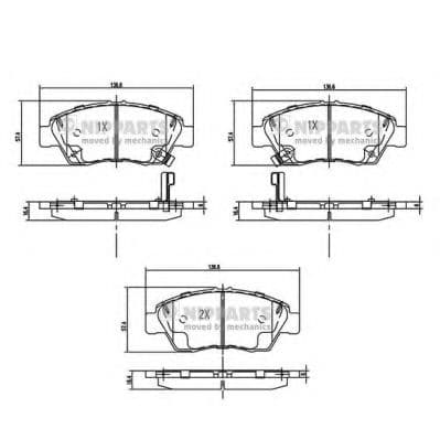 N3604071 Nipparts Гальмівні колодки для Honda Civic