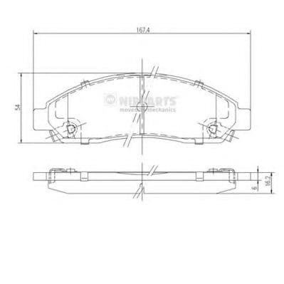 N3609010 Nipparts Гальмівні колодки