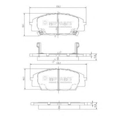 J3604055 Nipparts Гальмівні колодки