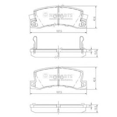 J3612013 Nipparts Тормозные колодки