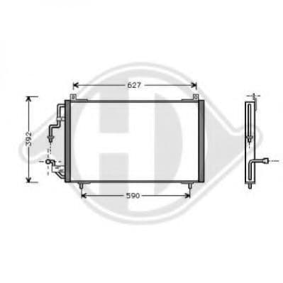 8424100 Diederichs Радиатор кондиционера для Peugeot 406