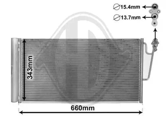 dcc1570 Diederichs Радиатор кондиционера
