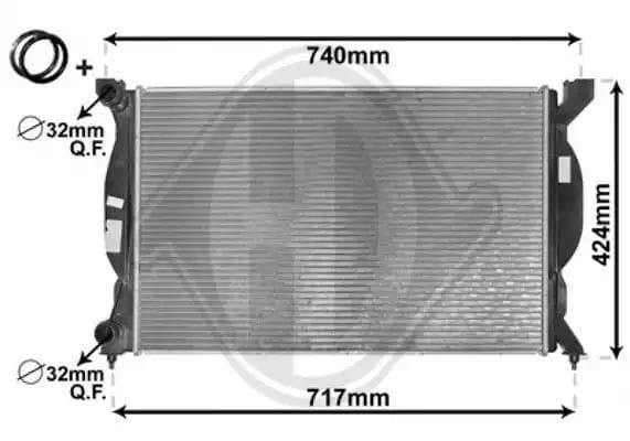 dcm1466 Diederichs Радіатор охолодження двигуна