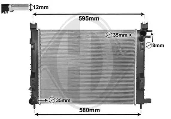 dcm1885 Diederichs Радиатор охлаждения двигателя