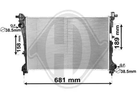 dcm2011 Diederichs Радіатор охолодження двигуна для Fiat 500