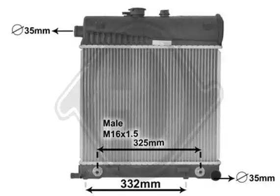 dcm2345 Diederichs Радиатор охлаждения двигателя