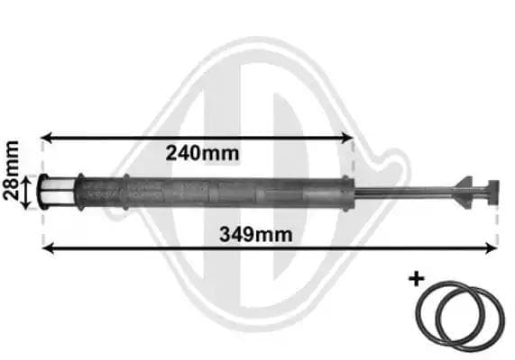 dct1151 Diederichs Осушувач кондиціонера для Volkswagen Passat