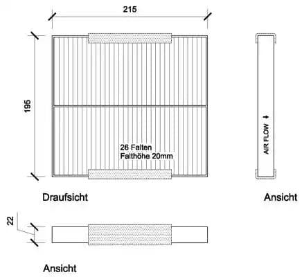 dci0834 Diederichs Фільтр салону для Mazda 6