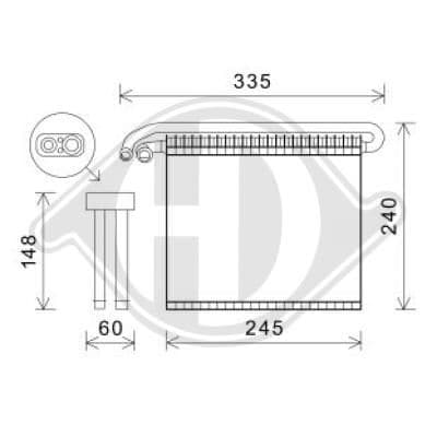 dcv1054 Diederichs Випарник кондиціонера