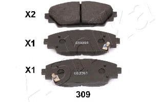 50-03-309 Ashika Гальмівні колодки