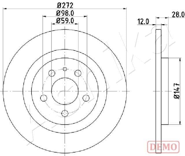 61000606c Ashika Тормозной диск