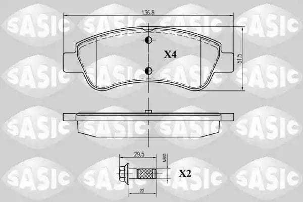 6210012 Sasic Тормозные колодки