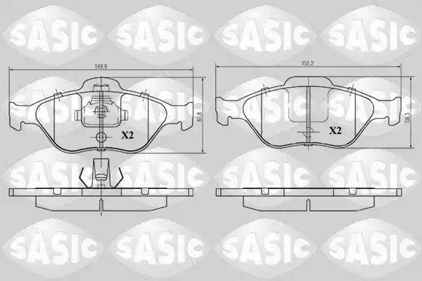 6216007 Sasic Тормозные колодки