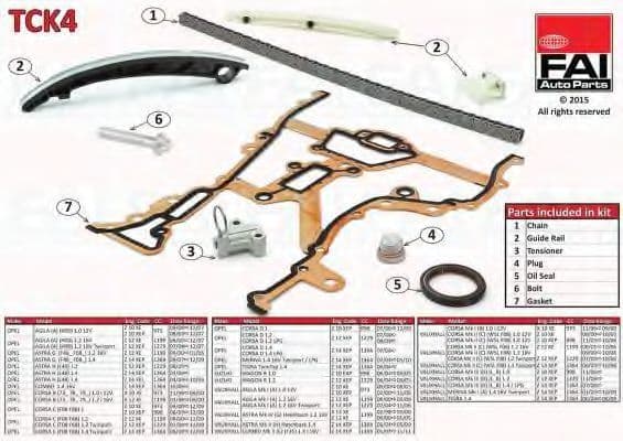 TCK4 Fai Комплект ланцюга ГРМ
