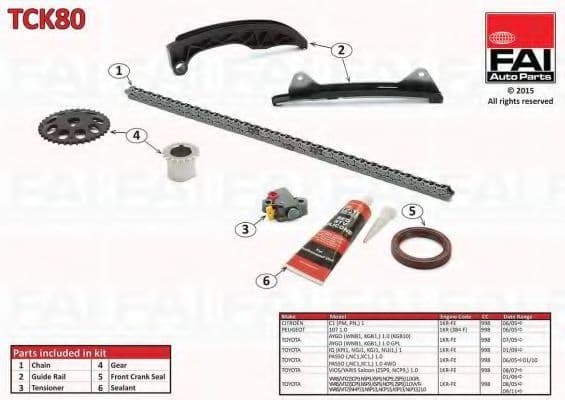 TCK80 Fai Комплект цепи ГРМ