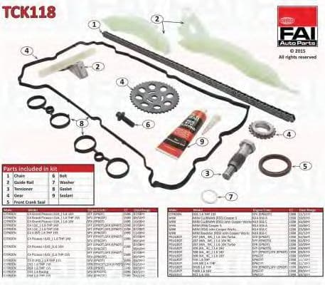 TCK118 Fai Комплект ланцюга ГРМ