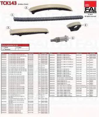 TCK143 Fai Комплект цепи ГРМ