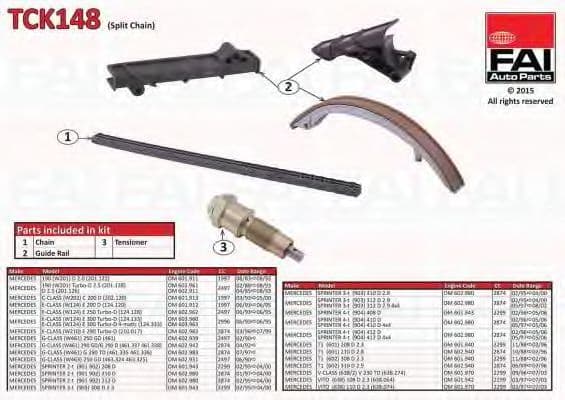 TCK148 Fai Комплект цепи ГРМ