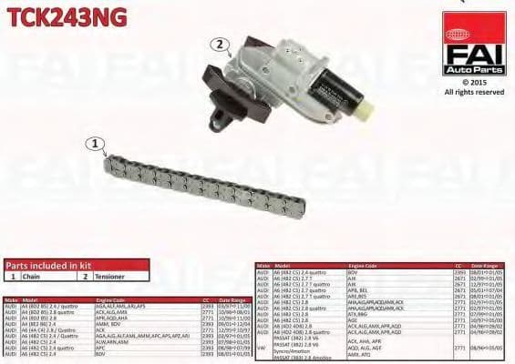 TCK243NG Fai Комплект цепи ГРМ