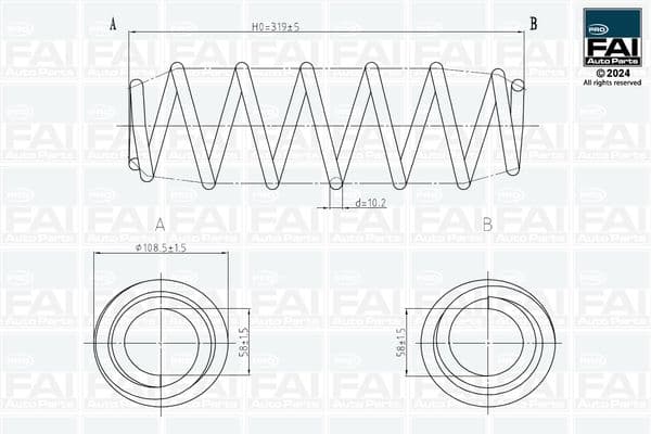 fpcs100 Fai Пружина подвески для Ford Fiesta