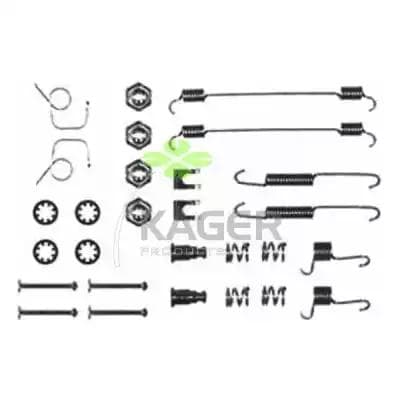 344025 Kager Монтажный комплект барабанных тормозных колодок