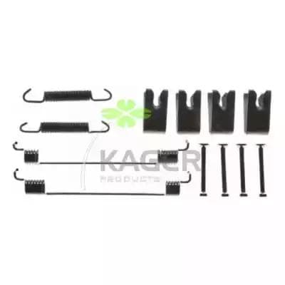 344041 Kager Монтажный комплект барабанных тормозных колодок