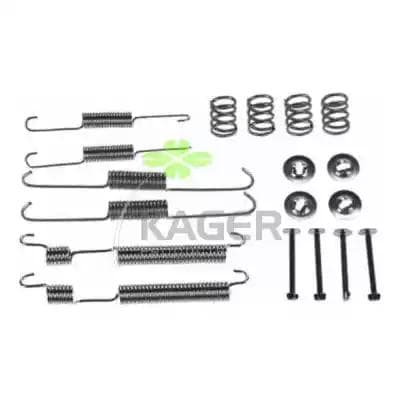 344045 Kager Монтажный комплект барабанных тормозных колодок